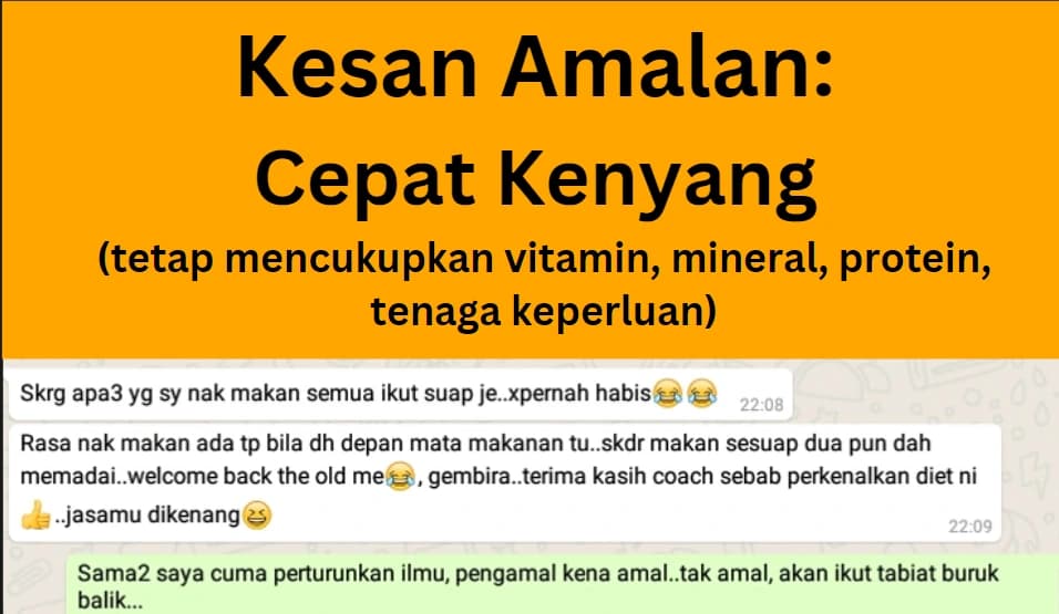 Pelajar berkongsi pengalaman lebih cepat kenyang selepas mengamalkan panduan makan